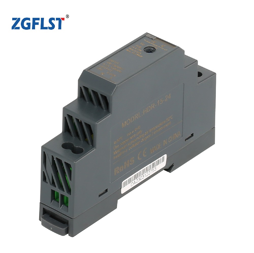 HDR-15 Industrial AC DC 5V 12V 24V 48V Slim DIN Rail Power Supply