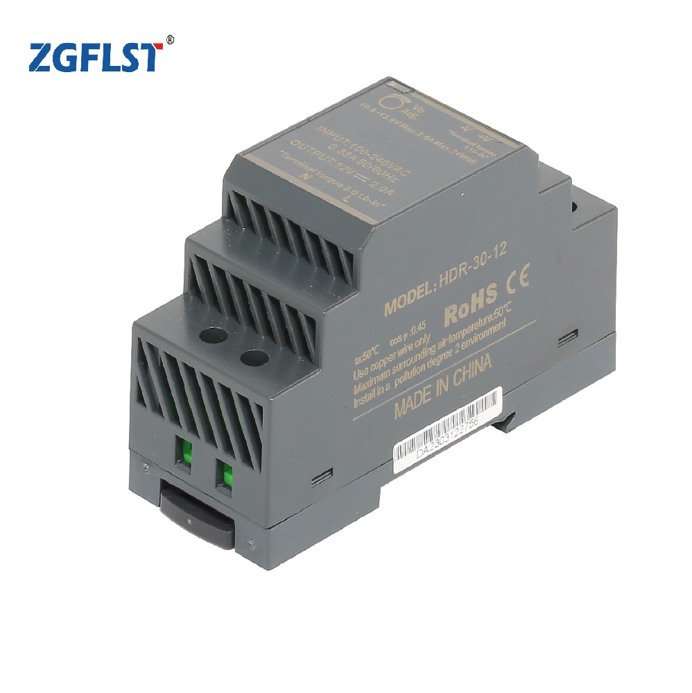 HDR-30 High-Efficiency 30W Industrial DIN Rail Single Output Power Supply