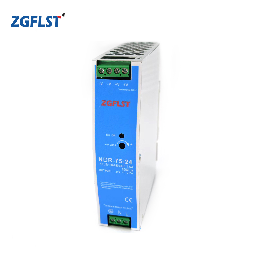 NDR-75  dinrail 75W AC to DC single output switching power supply