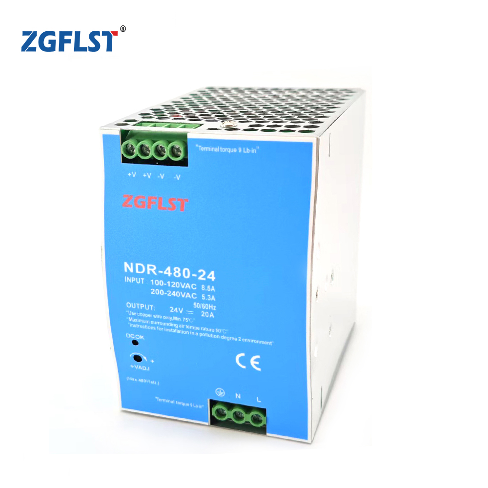 NDR-480 dinrail 480W AC to DC single output switching power supply