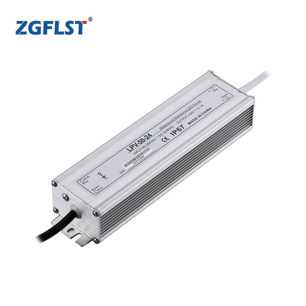 LPV-50 Waterproof IP67 LED driver AC 110v/220v to constant DC output 50W power supply