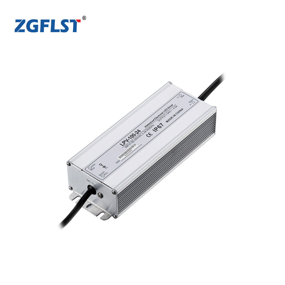 LPV-100 Waterproof IP67 LED driver AC 110v/220v to constant DC output 100W power supply