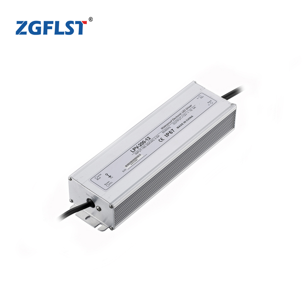 LPV-200 Waterproof IP67 LED driver AC 110v/220v to constant DC output 200W power supply