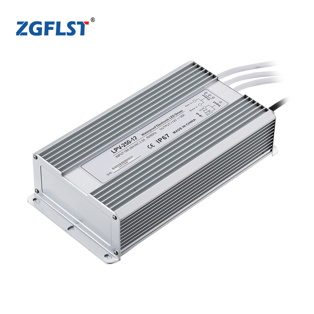 LPV-250 Waterproof IP67 LED driver AC 110v/220v to constant DC output 250W power supply