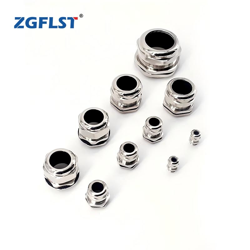 M Long Thread Type Nickel Plated Brass Cable Gland